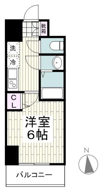 S-FORT茅ヶ崎(1K/4階)の間取り写真