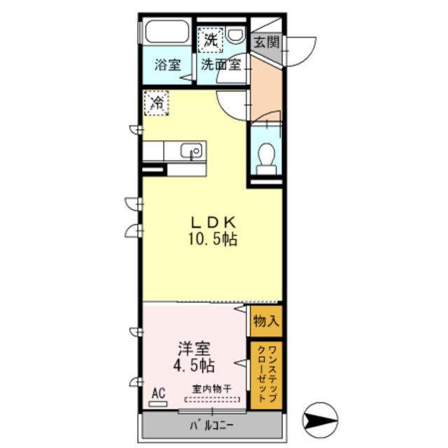 コートハウス アージュ(1LDK/3階)の間取り写真