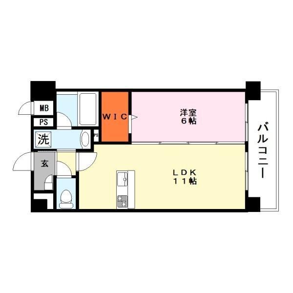 プリエボヌール(1LDK/2階)の間取り写真