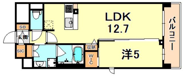 パスレージュ(1LDK/4階)の間取り写真