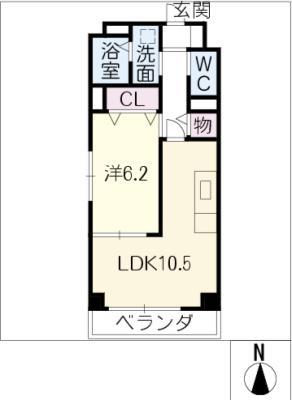 モン・ルポ・ヤノネ(1LDK/2階)の間取り写真