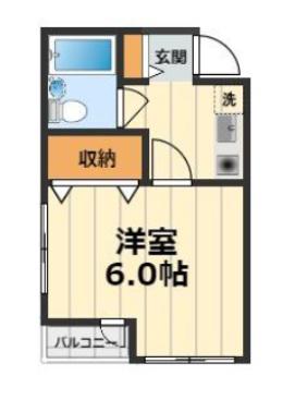 プラザ瀬谷DS(1K/2階)の間取り写真