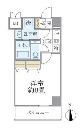 グランジット早稲田(1K/3階)の間取り写真
