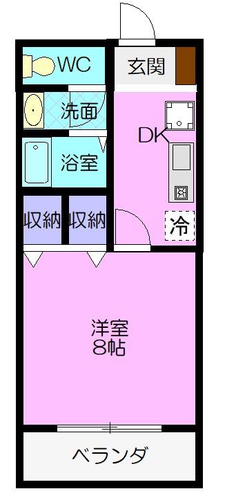 大平DREAM(1K/1階)の間取り写真