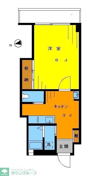 シャンボール新高円寺(1K/8階)の間取り写真