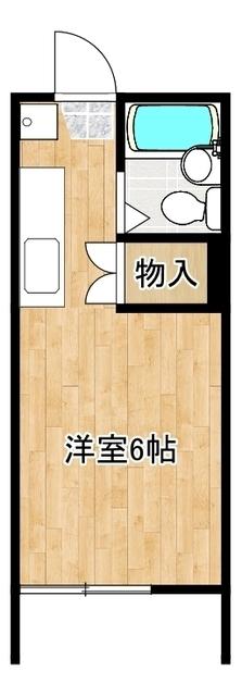 アール・グレイA棟(ワンルーム/1階)の間取り写真