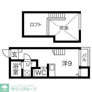 フレクール浄心(ワンルーム/2階)の間取り写真