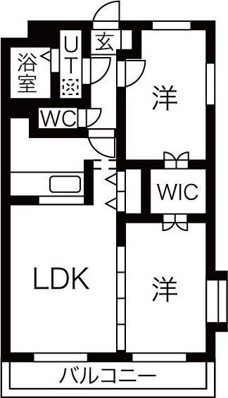 T-パレス蔵(2LDK/1階)の間取り写真
