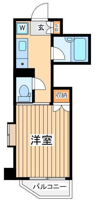 エムアンドエム(1K/3階)の間取り写真