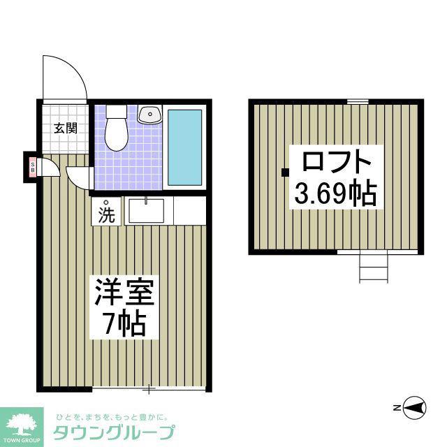 三ツ沢ホームズ(ワンルーム/1階)の間取り写真