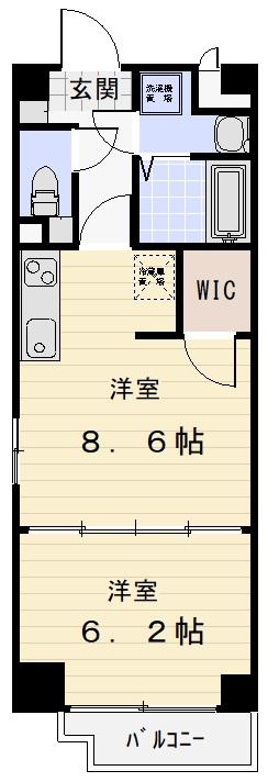 S-FORT津新町(1LDK/3階)の間取り写真