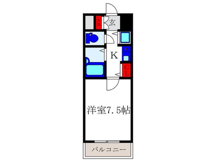 ホープマンション(1K/2階)の間取り写真