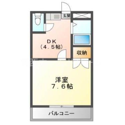 M´プラザ西三荘駅前(1DK/5階)の間取り写真