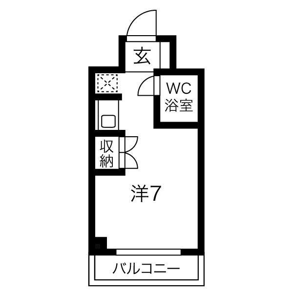 セラヴィアッシュ(ワンルーム/4階)の間取り写真