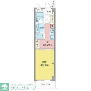 パーラムKY(1K/3階)の間取り写真