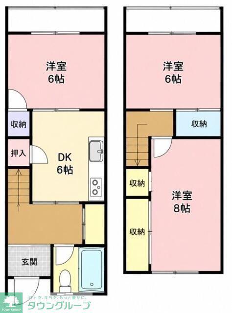 ファーストテラス(3DK/1階)の間取り写真