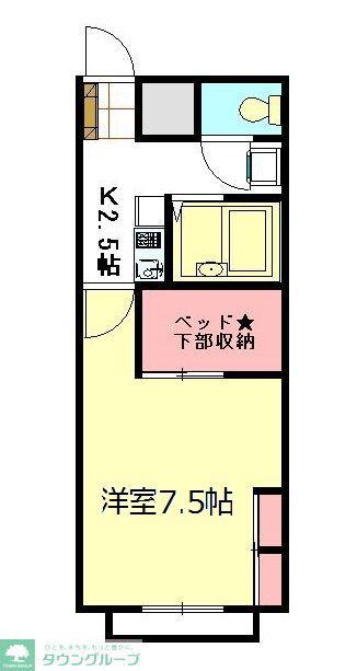 レオパレスKAMELEOII(1K/1階)の間取り写真