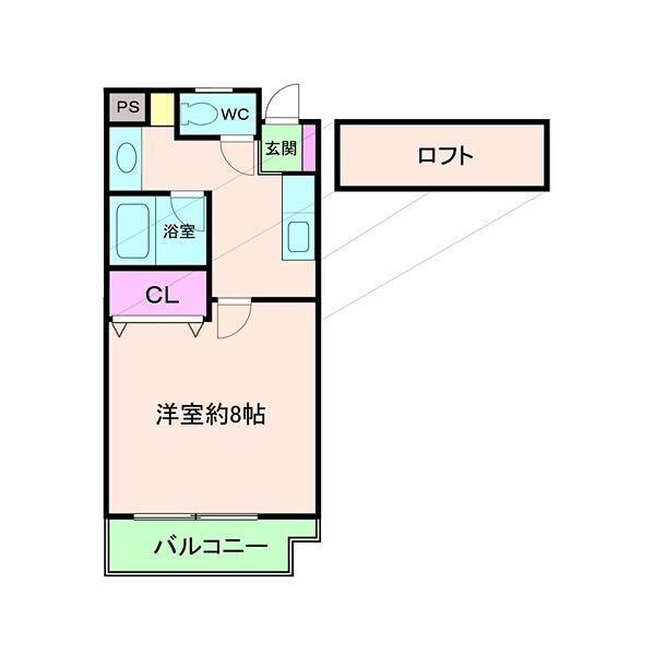 プリオールドゥ(1K/3階)の間取り写真