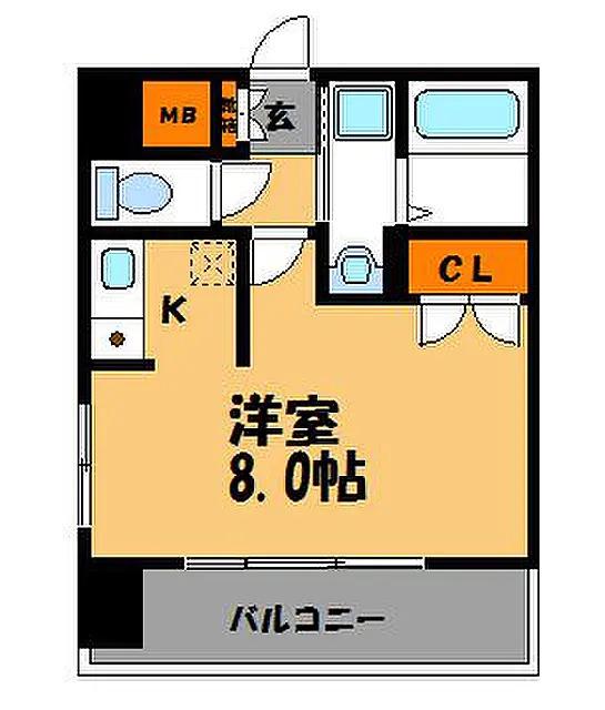 ラ・シラガネーゼ(1K/1階)の間取り写真