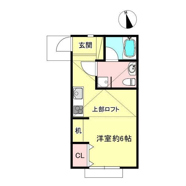 グリーンベル(ワンルーム/1階)の間取り写真