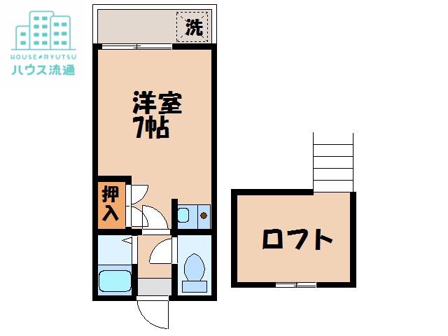 プレンティ三原(ワンルーム/2階)の間取り写真