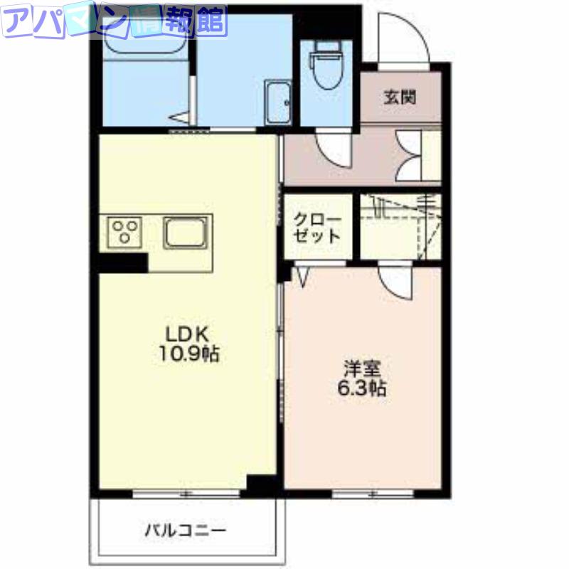 シャーメゾン新光町(1LDK/2階)の間取り写真