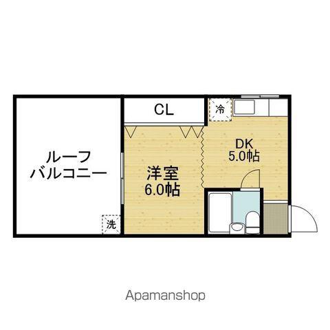 フミヤマンション(1DK/4階)の間取り写真