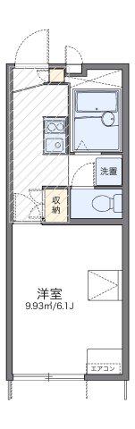 レオパレスハイマート柳ヶ丘II(1K/1階)の間取り写真