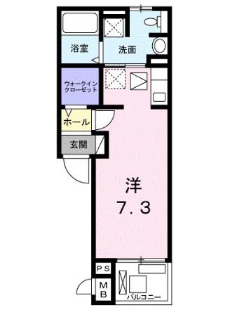 エムズレジデンス(ワンルーム/2階)の間取り写真