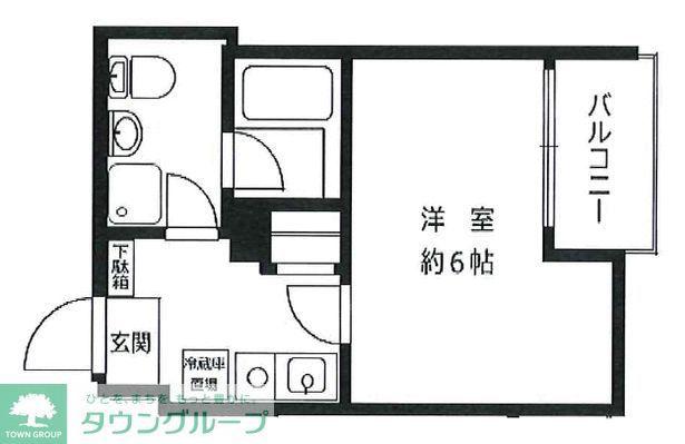 クオン生麦(1K/2階)の間取り写真