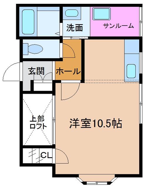 ライブハウス新庄(ワンルーム/2階)の間取り写真