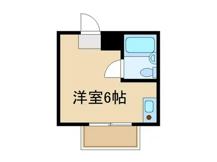 レヂデンスネモト(ワンルーム/1階)の間取り写真