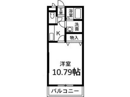 EST VIALE エストヴィアーレ (1K/3階)の間取り写真