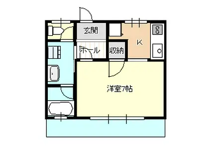 タウンコート松戸(1K/1階)の間取り写真