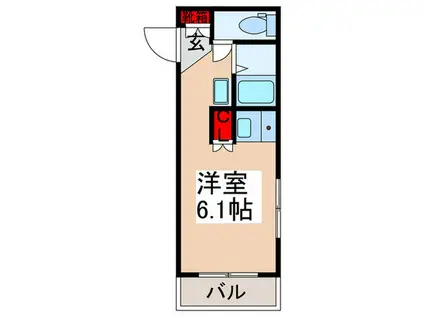 第5黒崎ビル(ワンルーム/2階)の間取り写真