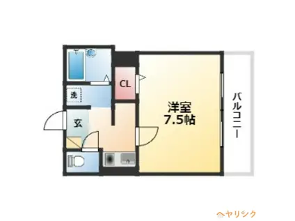 BRIGHTSOIA(1K/3階)の間取り写真