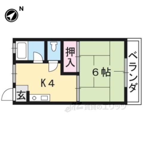 上田マンション(1DK/2階)の間取り写真