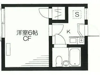フィガロ館(1K/2階)の間取り写真
