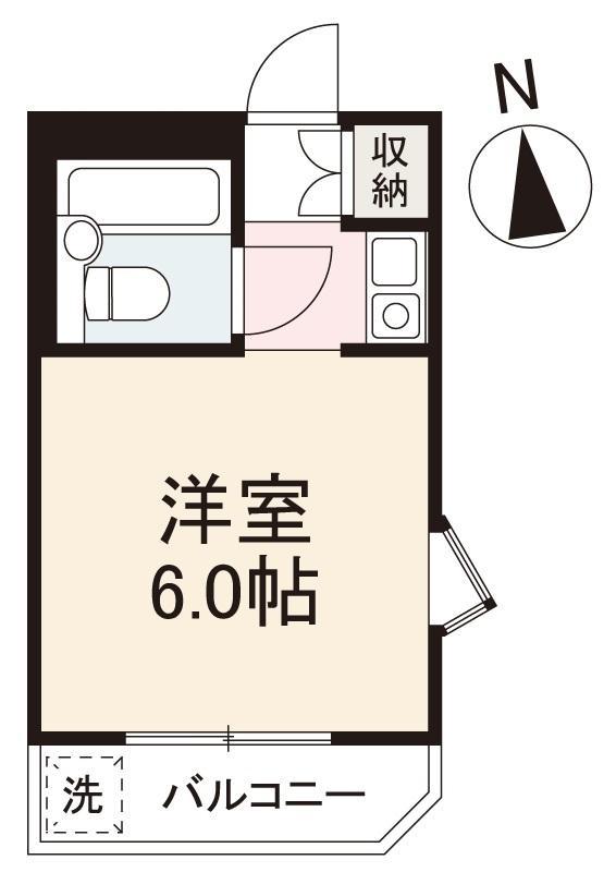 アルファ宮脇町404号(ワンルーム/4階)の間取り写真
