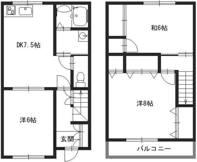 アベニュー安室(3DK/1階)の間取り写真
