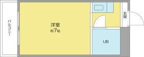 コーポIMAEDA(ワンルーム/2階)の間取り写真