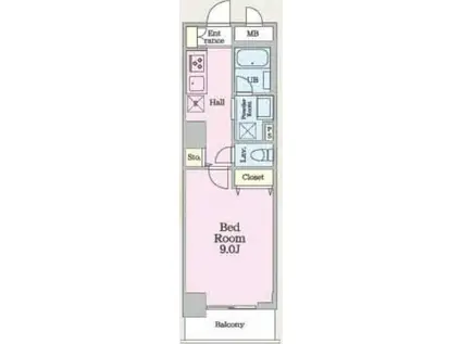 アロー東海神 37番館(1K/2階)の間取り写真