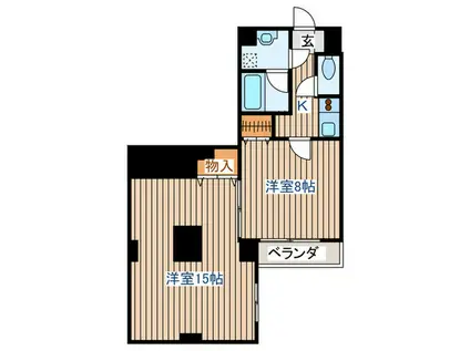 チュアリーヒルズⅠ(2K/4階)の間取り写真