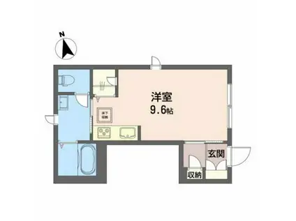 ROJI(ワンルーム/1階)の間取り写真