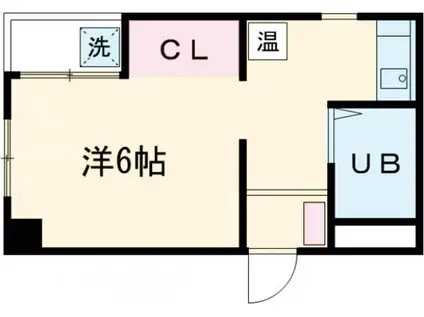 Fアングル361(1K/1階)の間取り写真