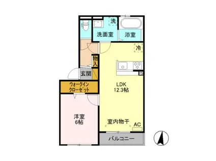 グラン・ヴェルジェA(1LDK/3階)の間取り写真