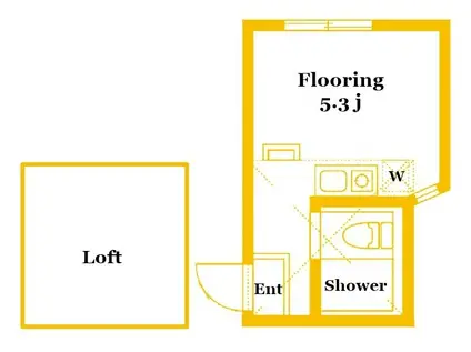 ユナイト白楽レオノールの杜(ワンルーム/1階)の間取り写真