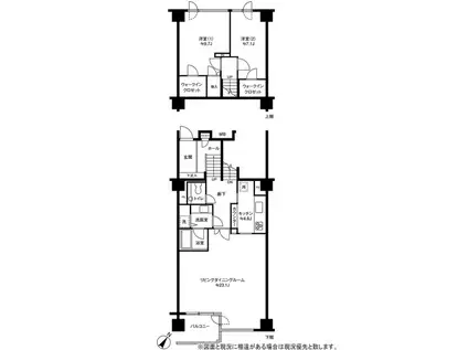 参宮橋 マンション(2LDK/1階)の間取り写真