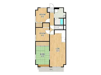 エミール瀬田(3LDK/8階)の間取り写真