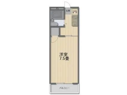 アミ半田1(1K/2階)の間取り写真